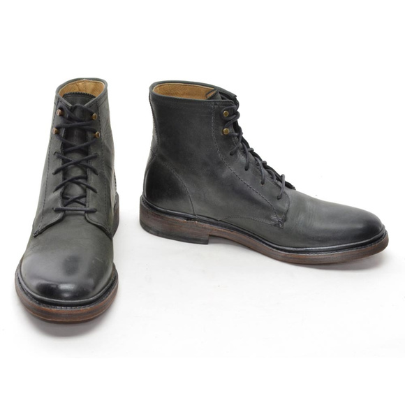 Frye James Rugged Leather Lace Boots Men 7.5 - NIB - Picture 2 of 6